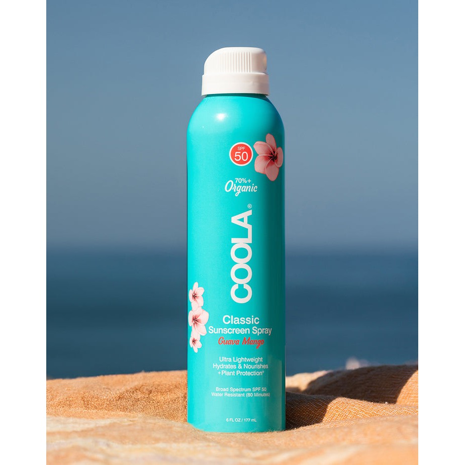 SPF 50 Coola Clear Sunscreen Spray - Guava Mango - 2oz