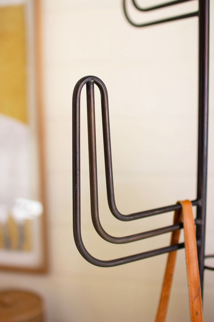 Black Iron Cactus Coat Tower