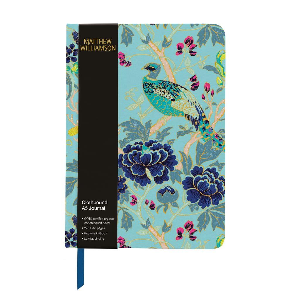 Magnolia Peacock Cloth Journal