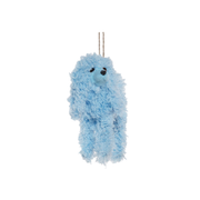 Fluffy Poodle Ornament - Blue