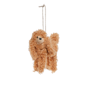 Fluffy Poodle Ornament - Tan