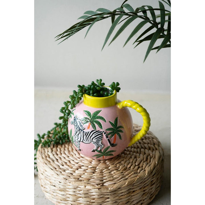 Ceramic Zebra Pitcher