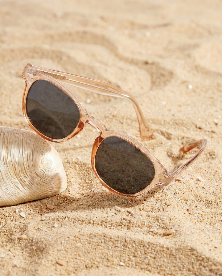 Cole Polarized Sunglasses - Crystal Light Brown