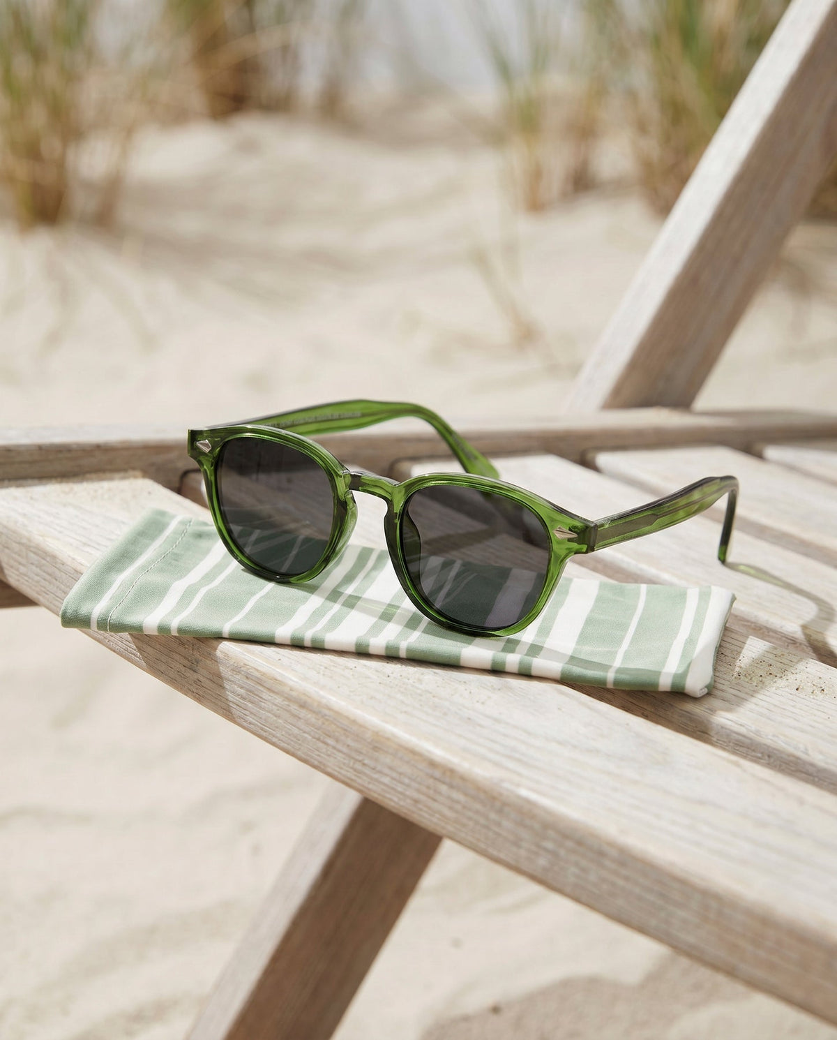 Cole Polarized Sunglasses - Crystal Green