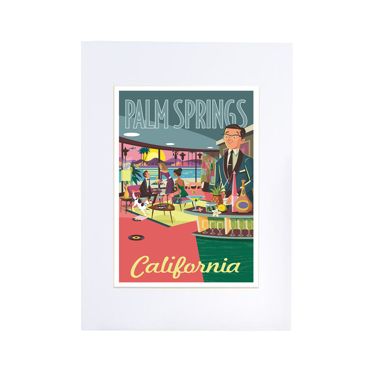 Print: Cocktail Party 13" x 19" (Unframed) - Just Fabulous Palm Springs