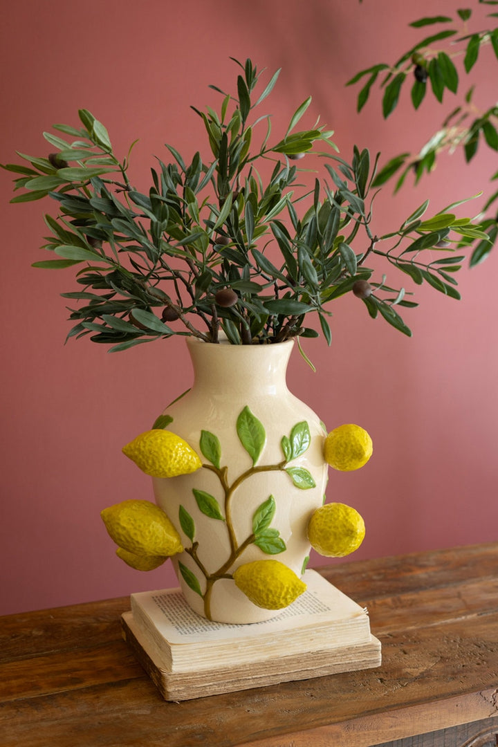 Lemon Ceramic Vase