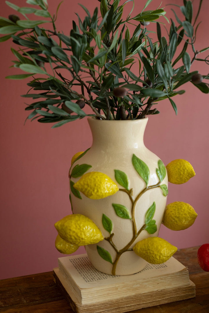Lemon Ceramic Vase