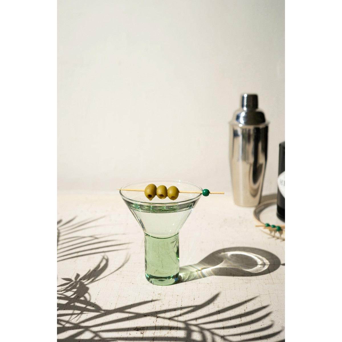 Clear Martini Glass With Solid Base