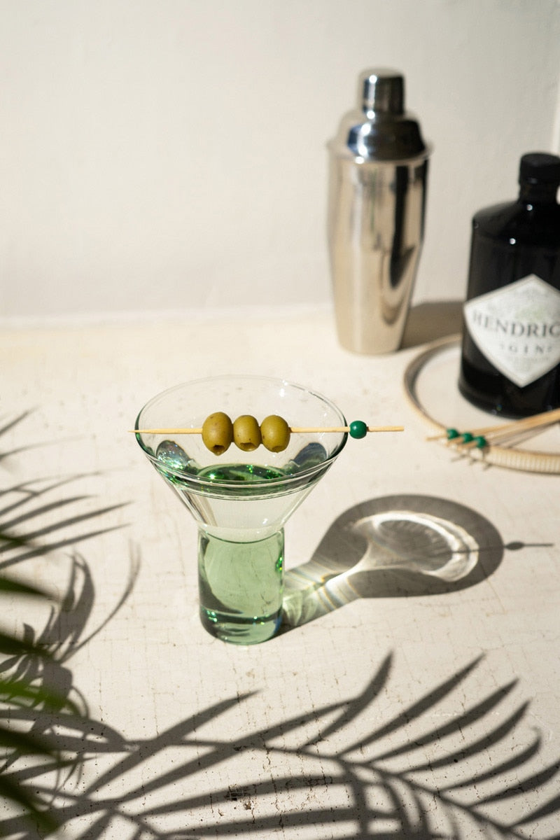 Clear Martini Glass With Solid Base