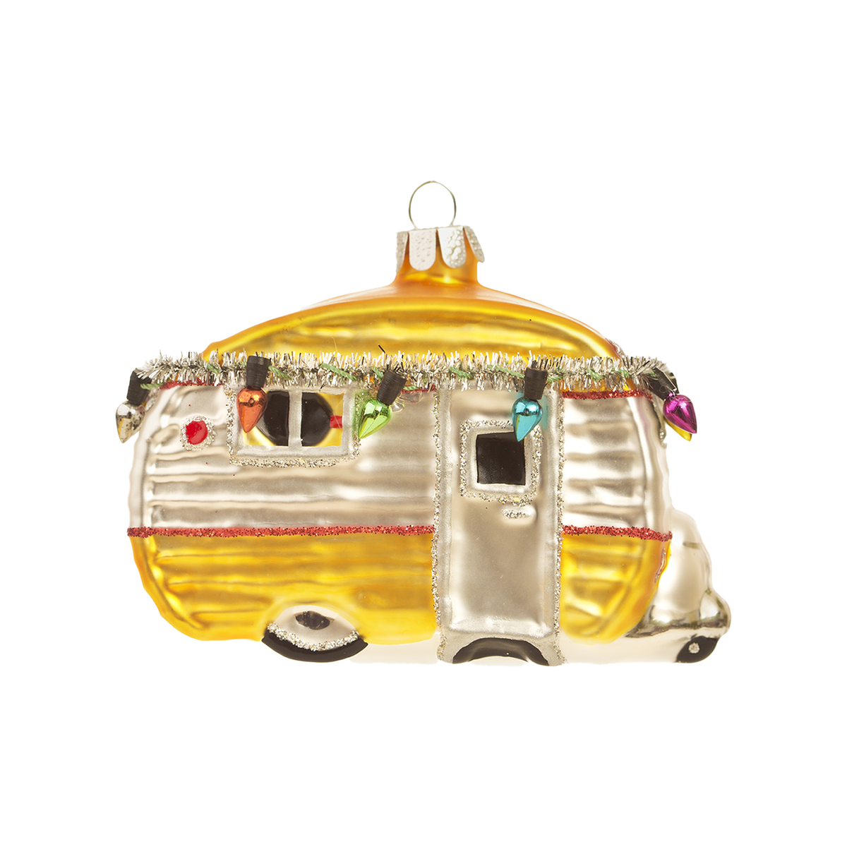 Festive Trailer Ornament - Yellow - Just Fabulous Palm Springs