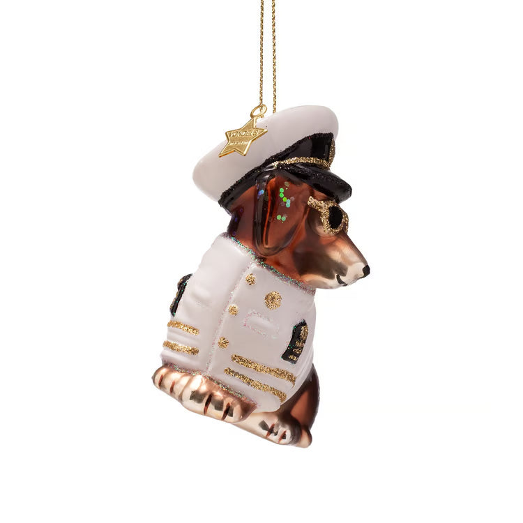 Captain Dachshund Ornament