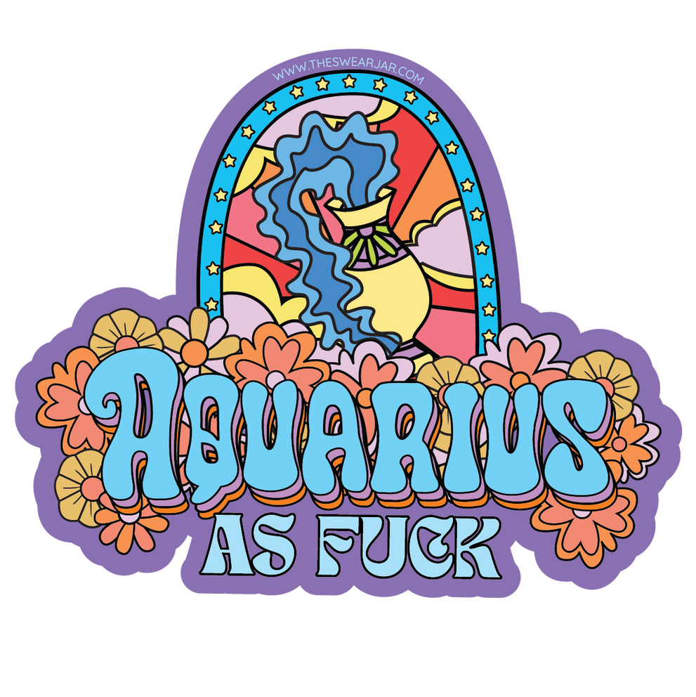 Aquarius As Fuck Vinyl Sticker