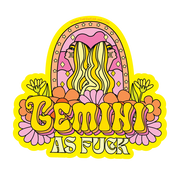 Gemini As Fuck Vinyl Sticker