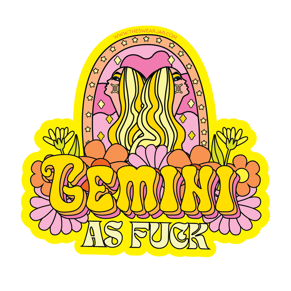 Gemini As Fuck Vinyl Sticker