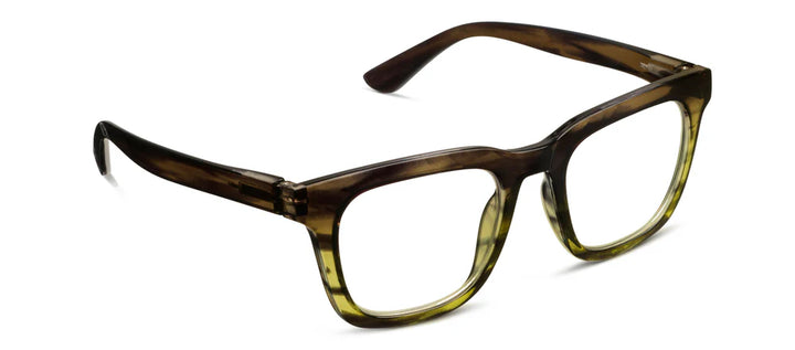 Cavern Reading Glasses - Green Ombre Horn
