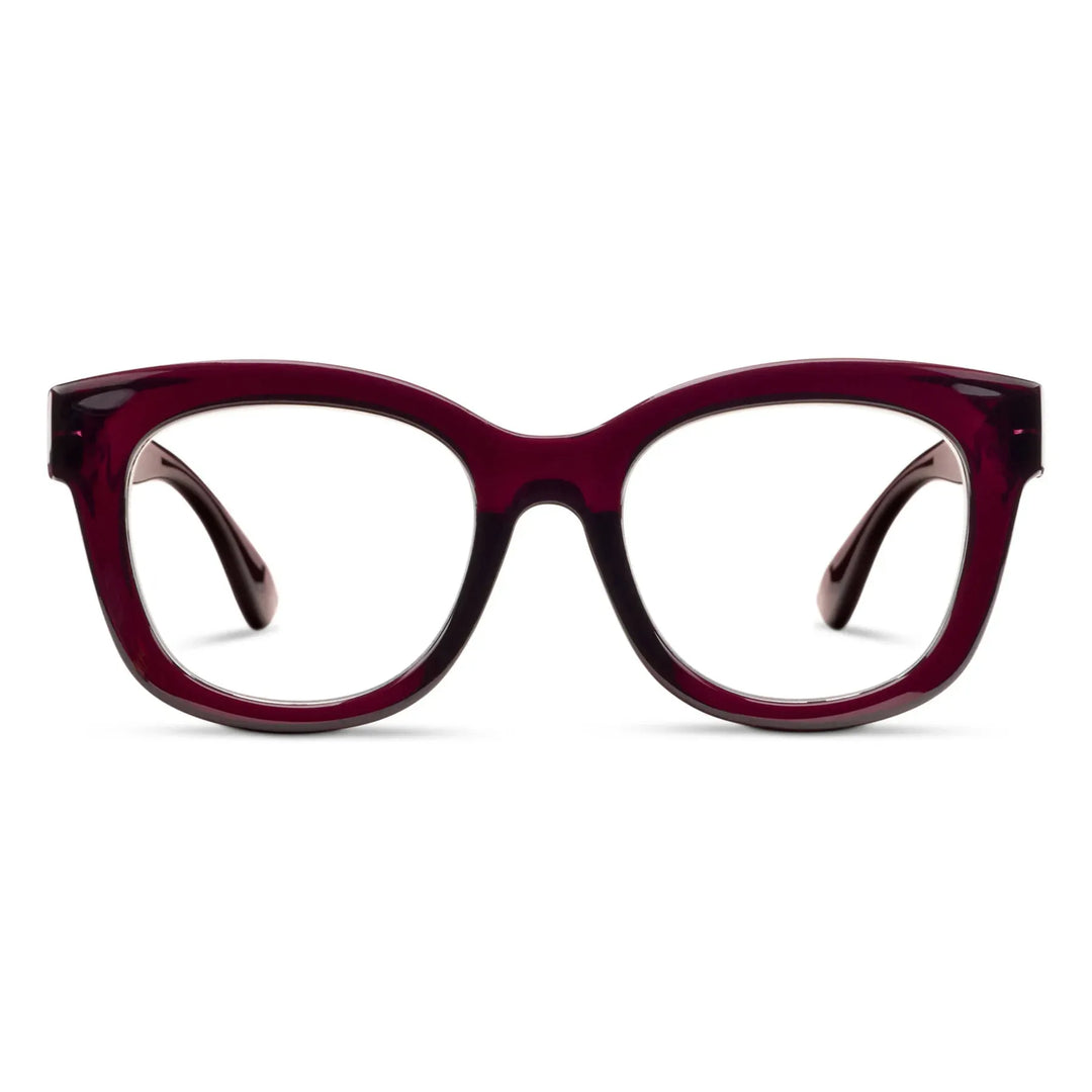 Center Stage Focus Reading Glasses - Dark Cherry