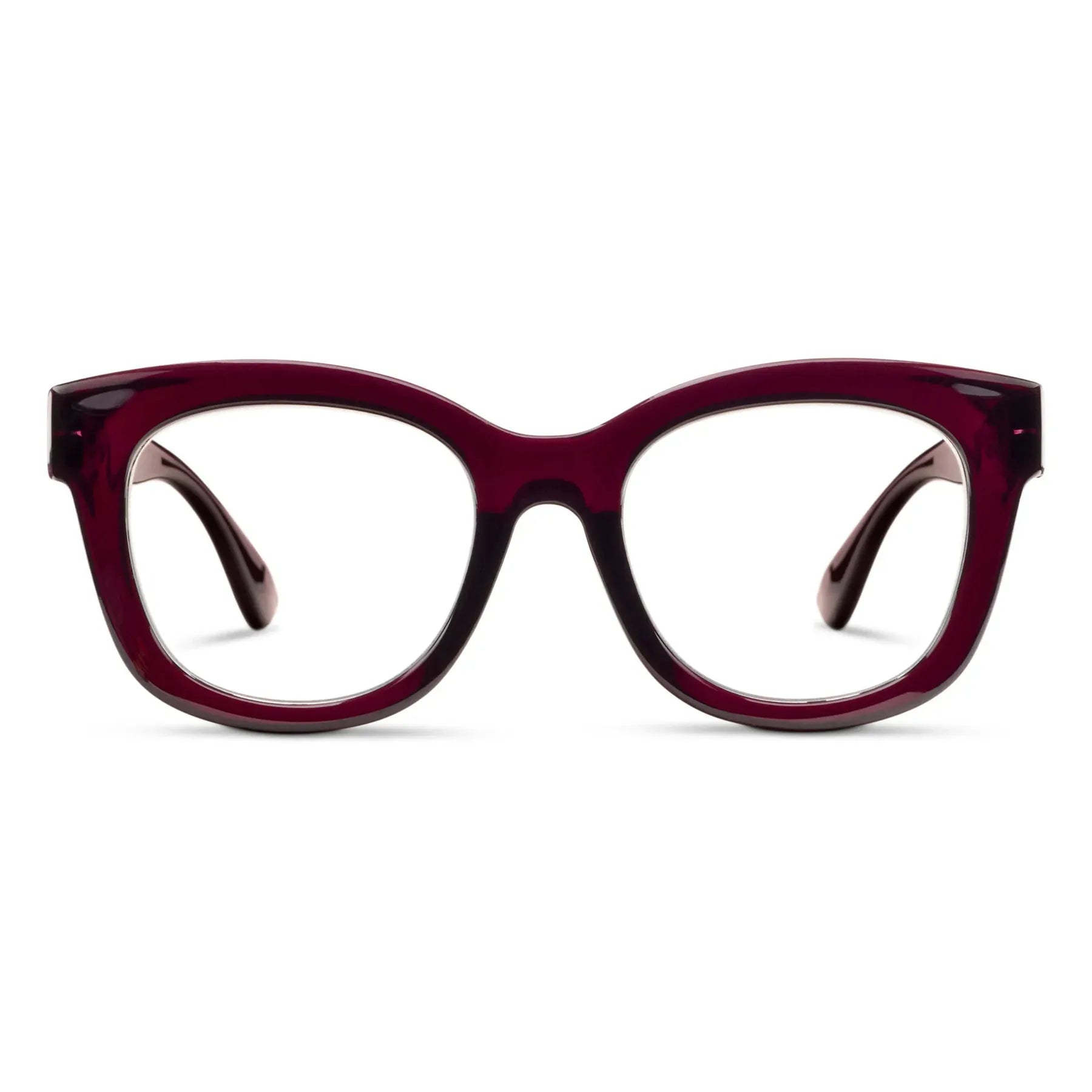 Center Stage Focus Reading Glasses - Dark Cherry