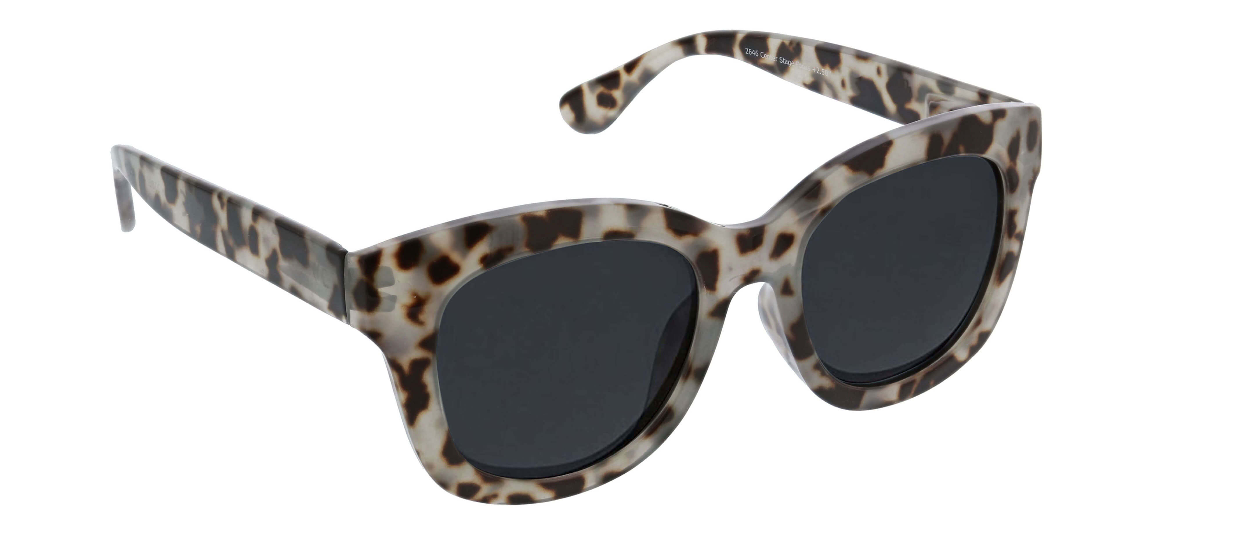Center Stage Reading Sunglasses - Gray Tortoise