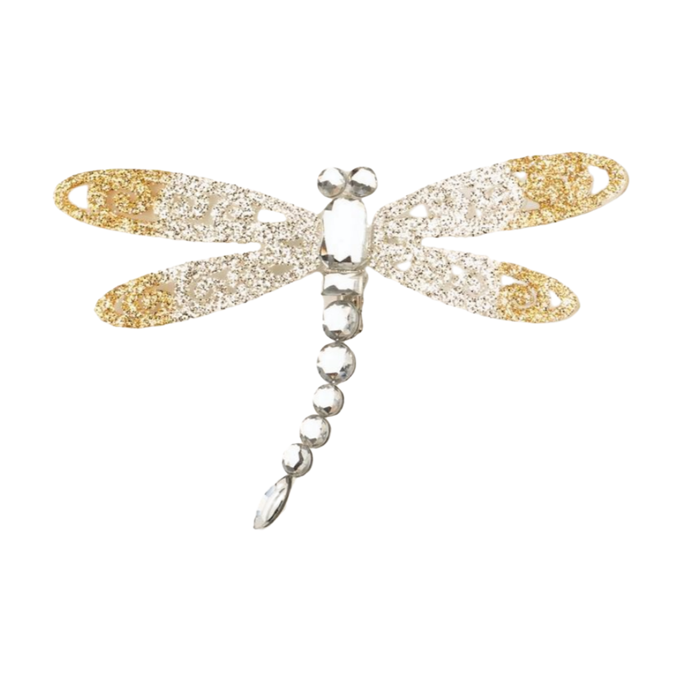 Champagne Glitter Dragonfly Ornament