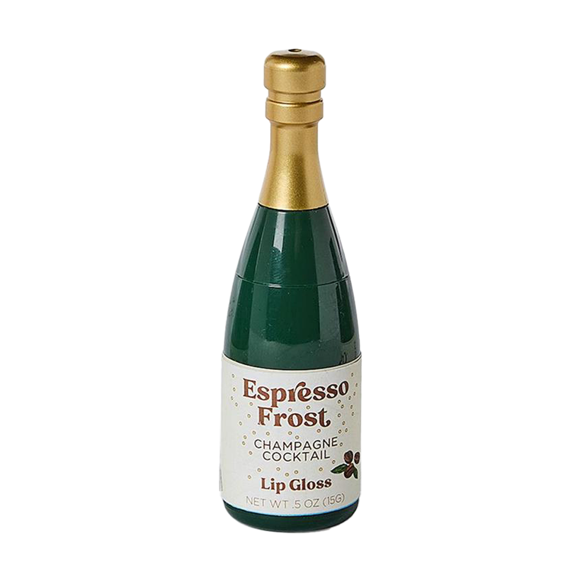 Champagne Bottle Lip Gloss - Espresso Frost/Clear