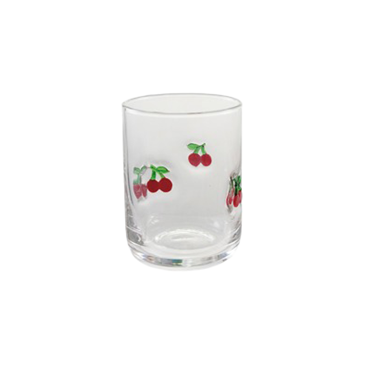 Drinking Glass With Embedded Fruit - Cherries
