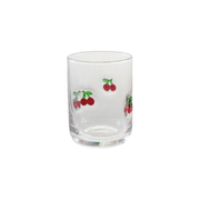 Drinking Glass With Embedded Fruit - Cherries