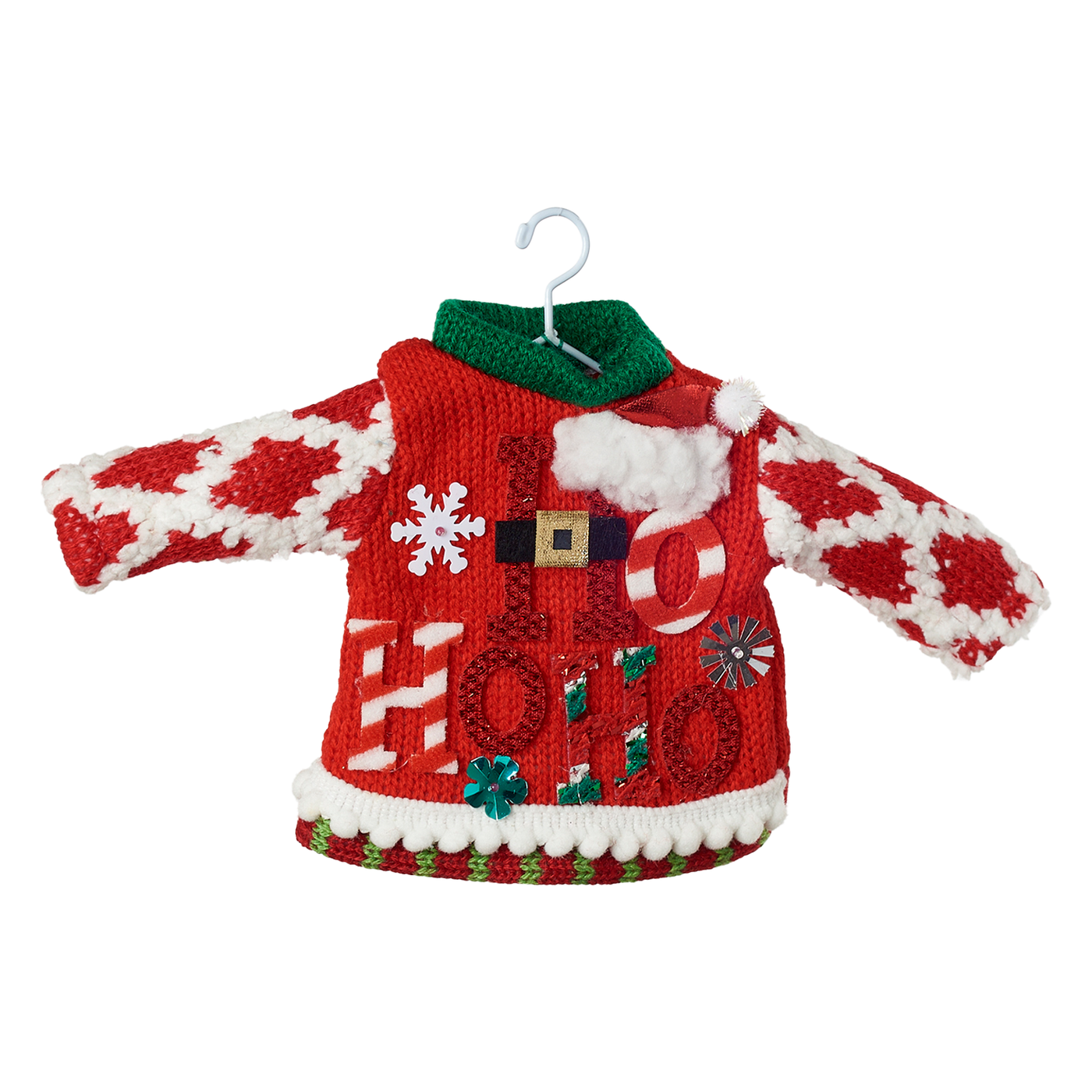 Christmas Sweater Ornament - Ho Ho Ho