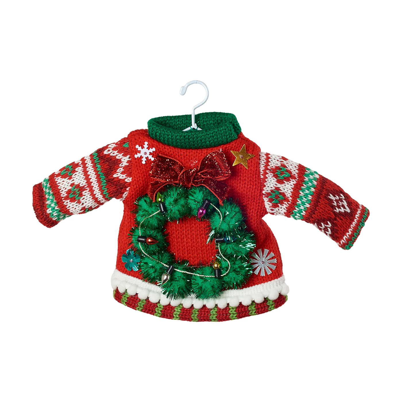 Christmas Sweater Ornament - Wreath