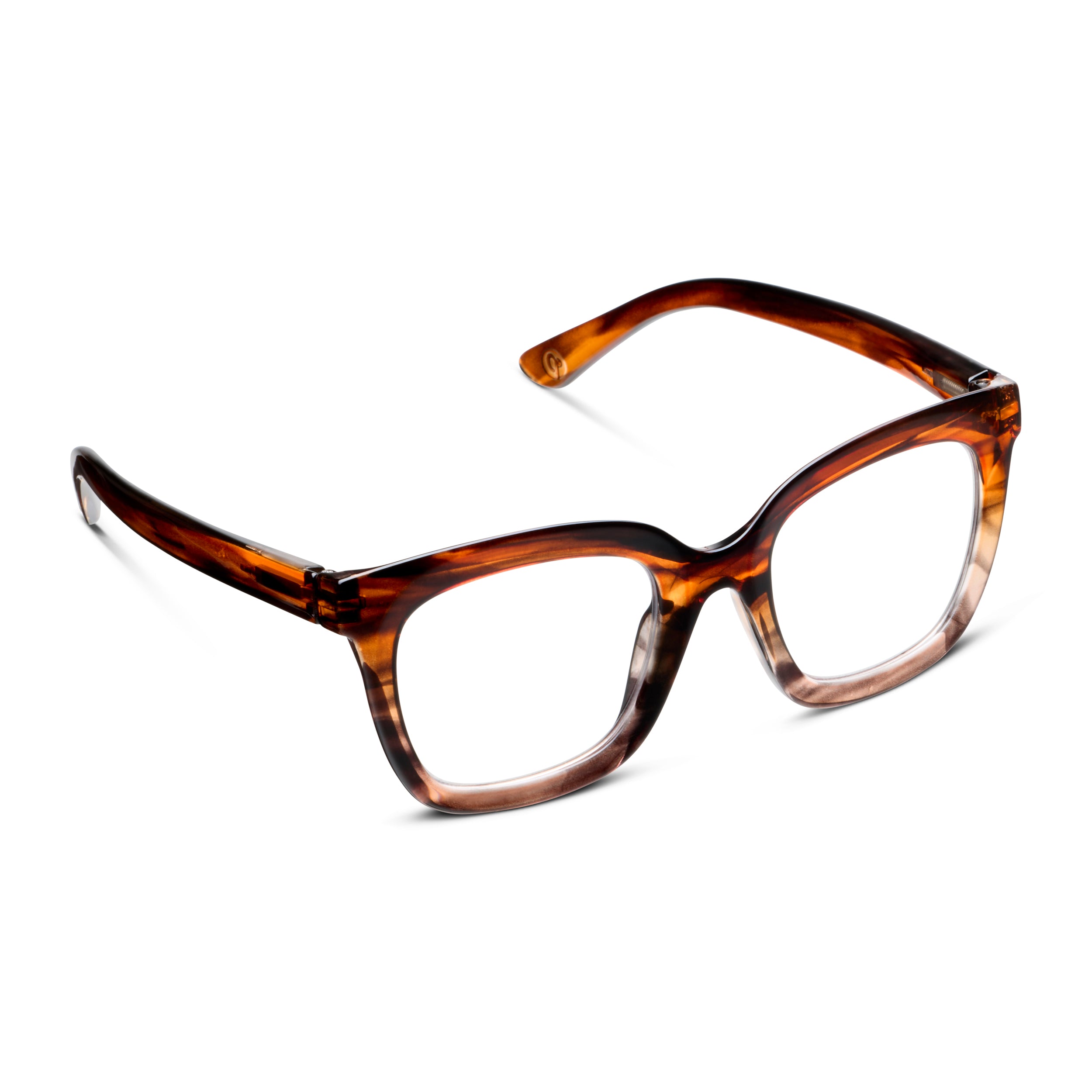 Cleo Reading Glasses - Brown Ombre Horn