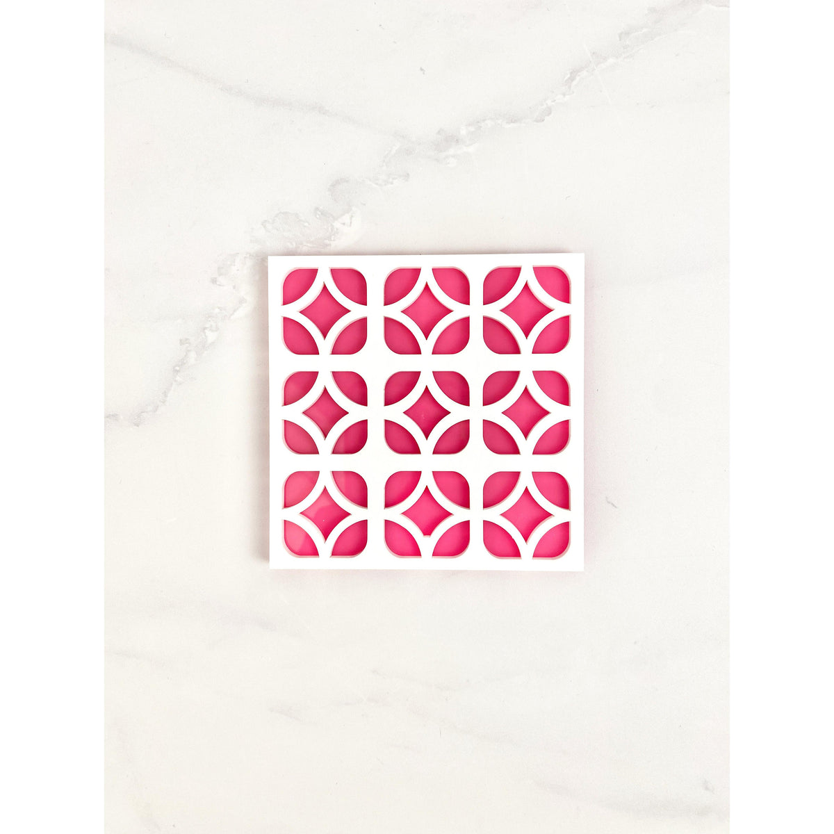 Palm Springs Breeze Block Coaster - Hot Pink - Just Fabulous Palm Springs