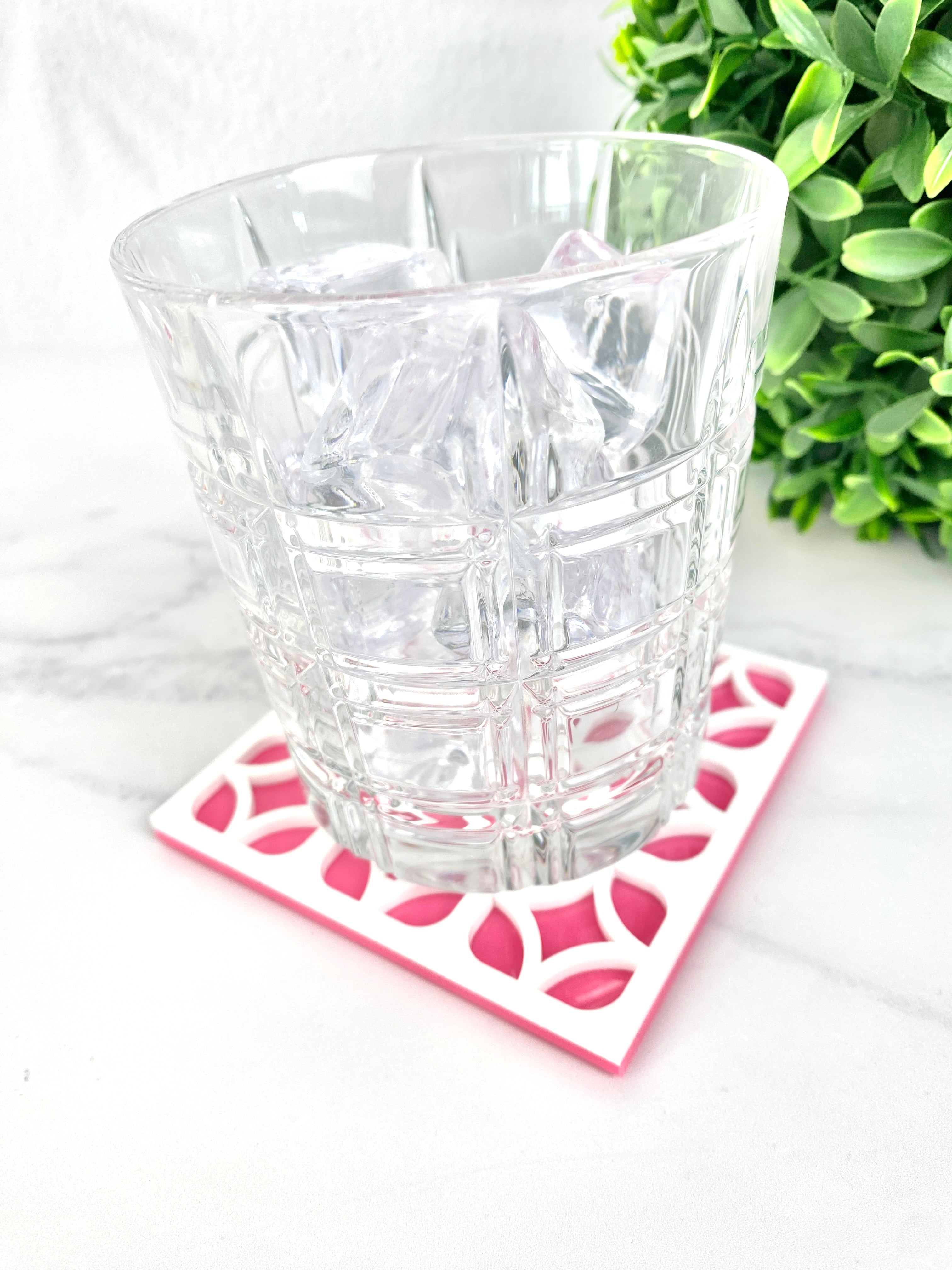 Palm Springs Breeze Block Coaster - Hot Pink - Just Fabulous Palm Springs