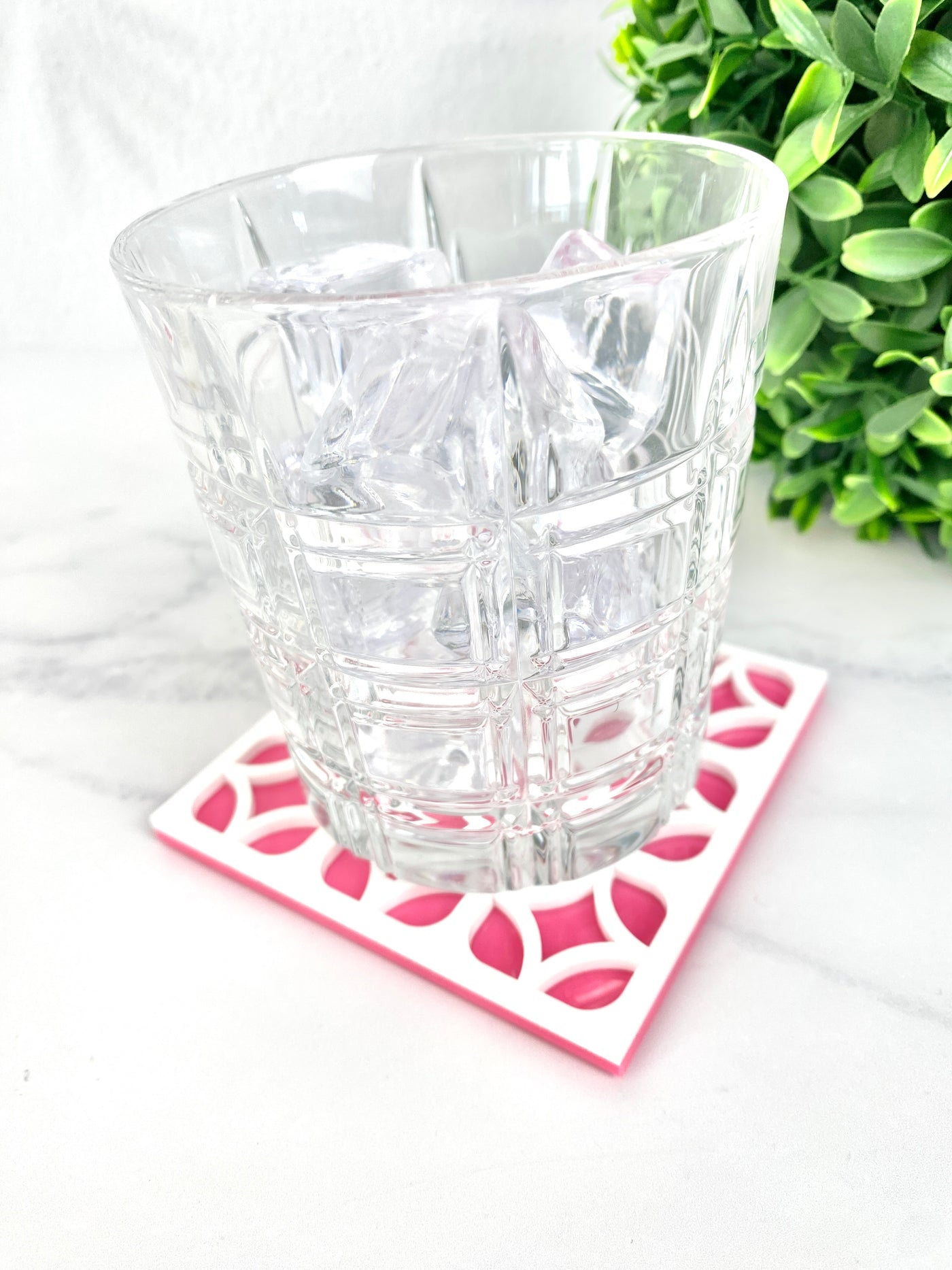 Palm Springs Breeze Block Coaster - Hot Pink