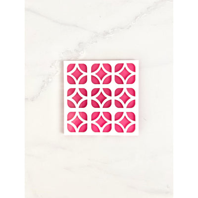 Palm Springs Breeze Block Coaster - Hot Pink