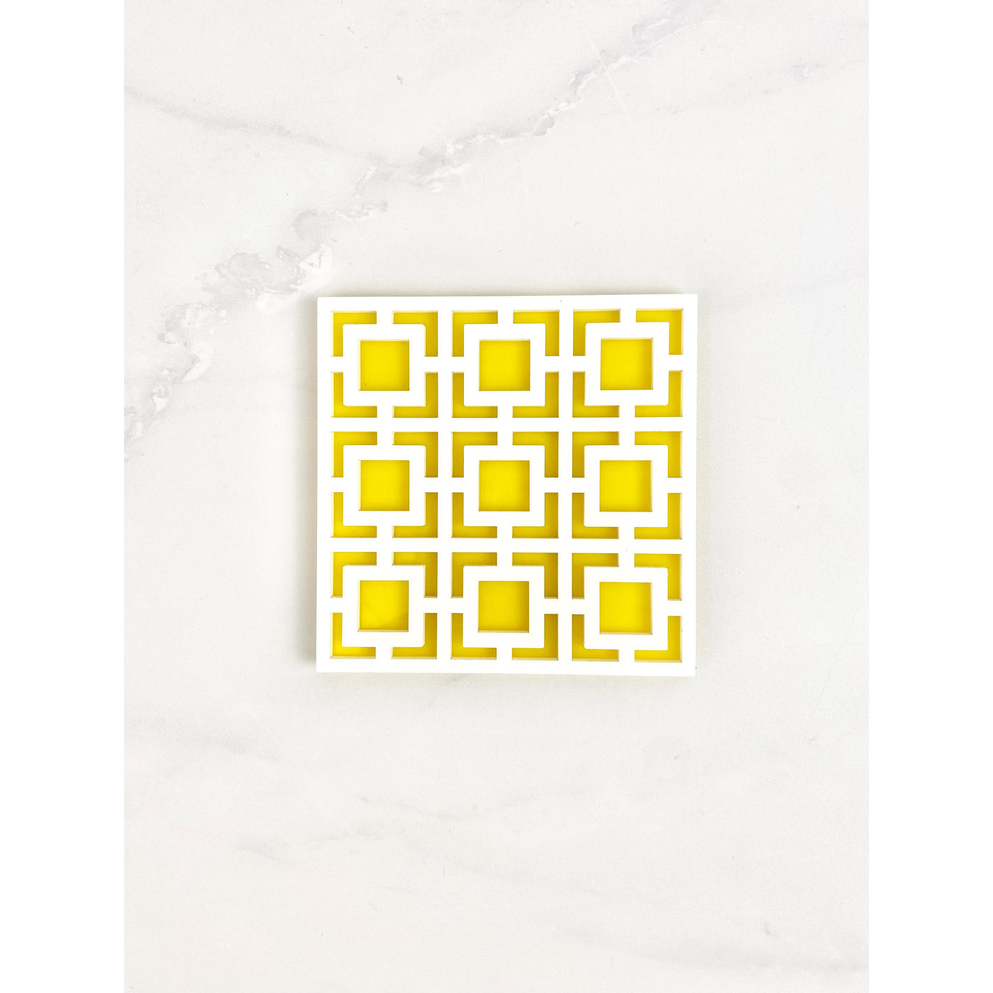 Palm Springs Breeze Block Coaster - Yellow