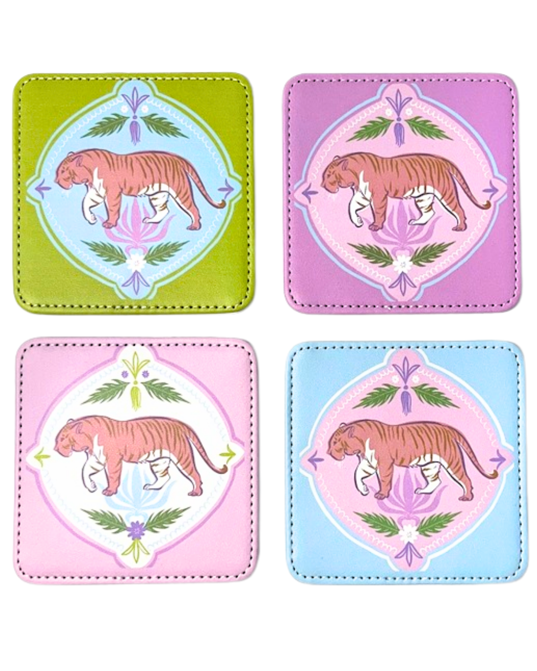 Moon Tiger Coasters (Set Of 4)