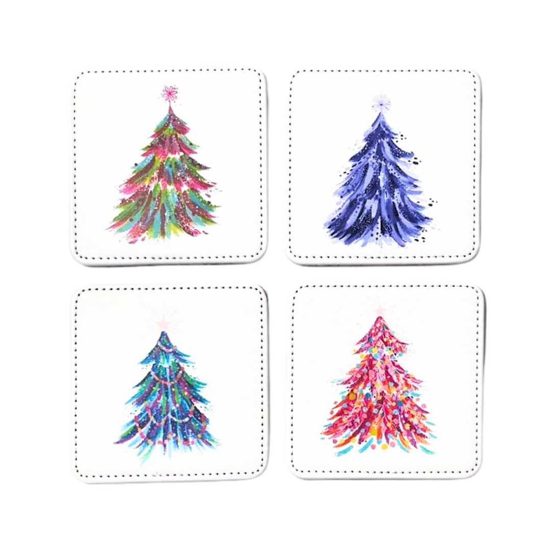 Spruce & Berries Coasters (Set Of 4)