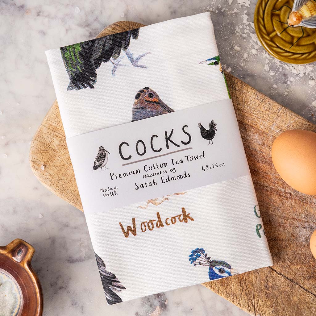 Cocks Cotton Tea Towel