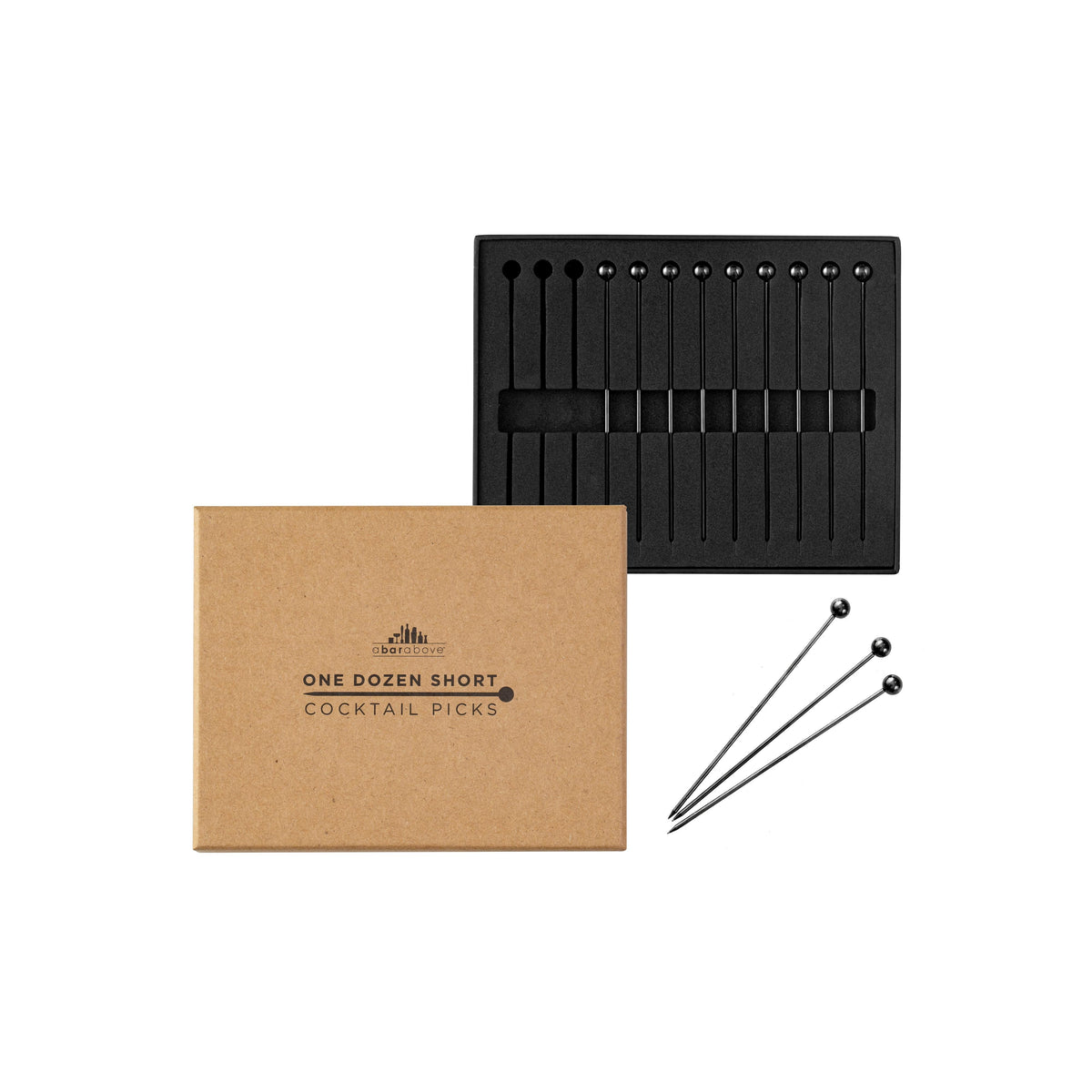 Black Cocktail Picks (12pc Short)