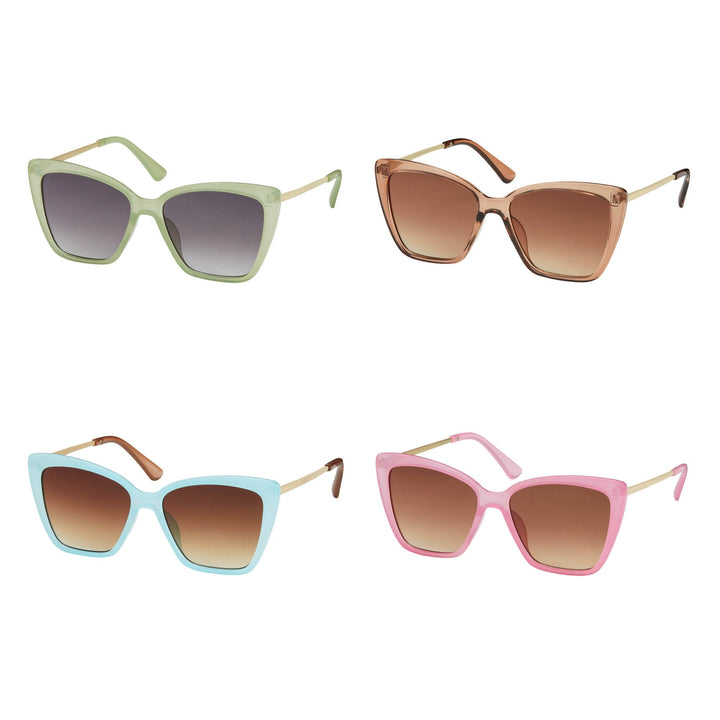 Jade Collection - Square Metal Aviator Sunglasses