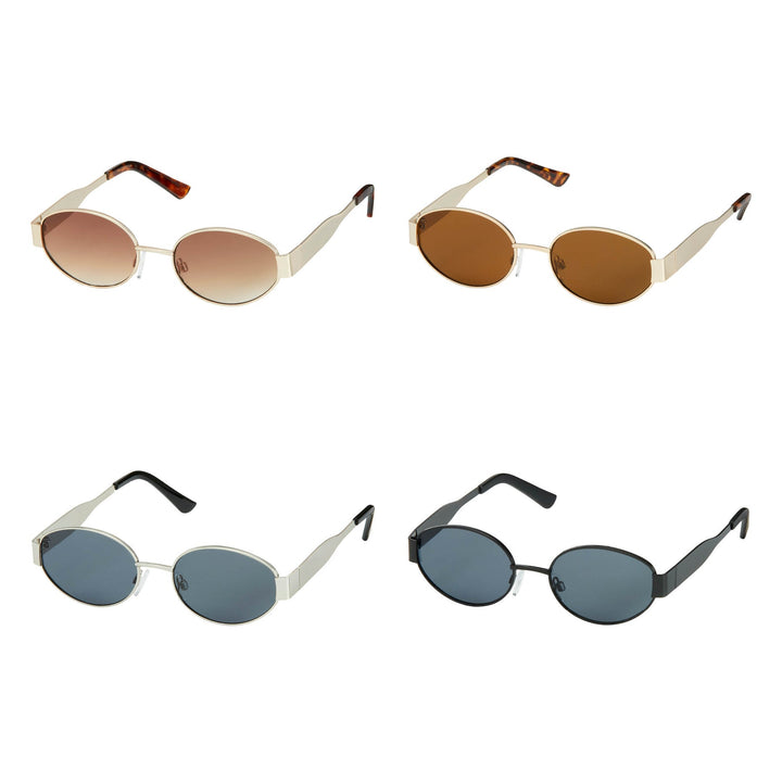 Jade Collection - Metal Oval Sunglasses