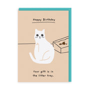 Gift Is In The Litter Birthday Card