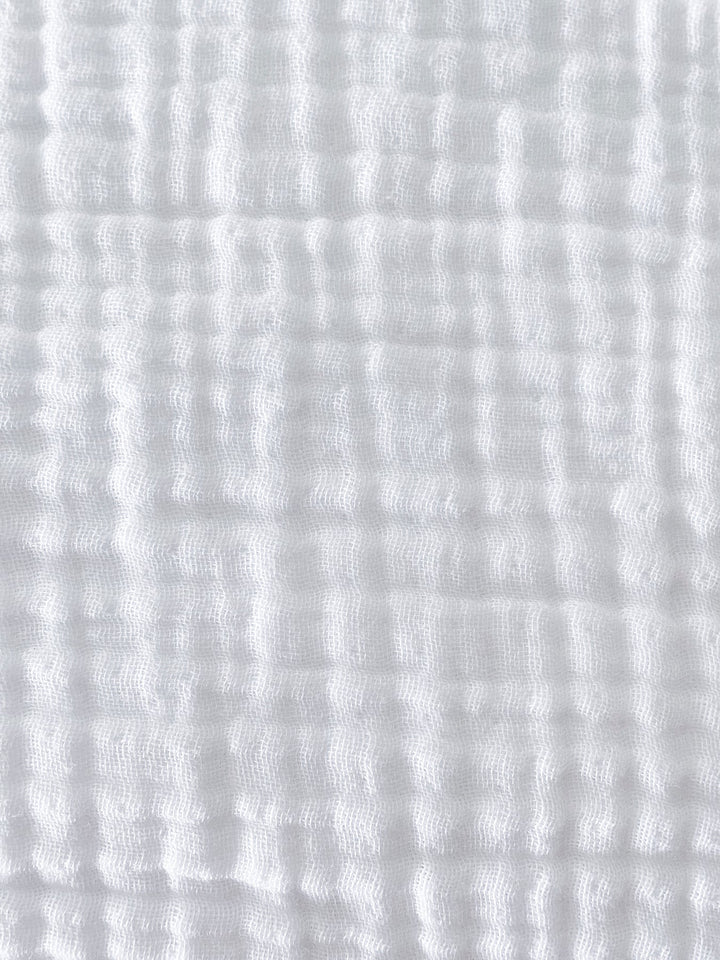 Crinkled Turkish Cotton Cuddle Robe - White
