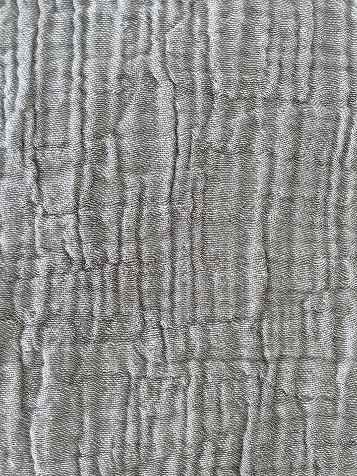 Crinkled Turkish Cotton Cuddle Robe - Charcoal Grey