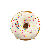 Foam Donut Ornament - White Frosting With Rainbow Sprinkles