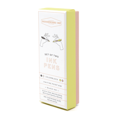 Color Block Pen Set: Off White + Taupe