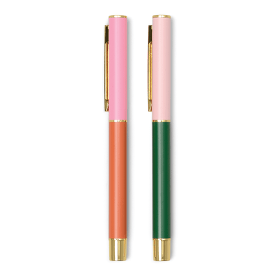 Color Block Pen Set: Red + Orange Emerald