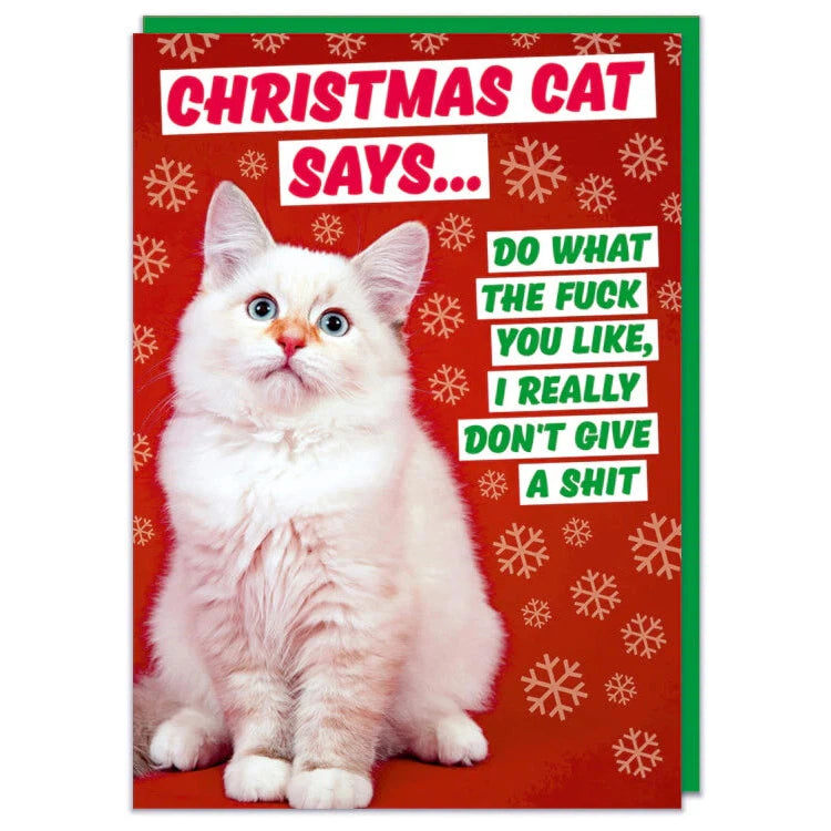 Christmas Cat Says Holiday Card