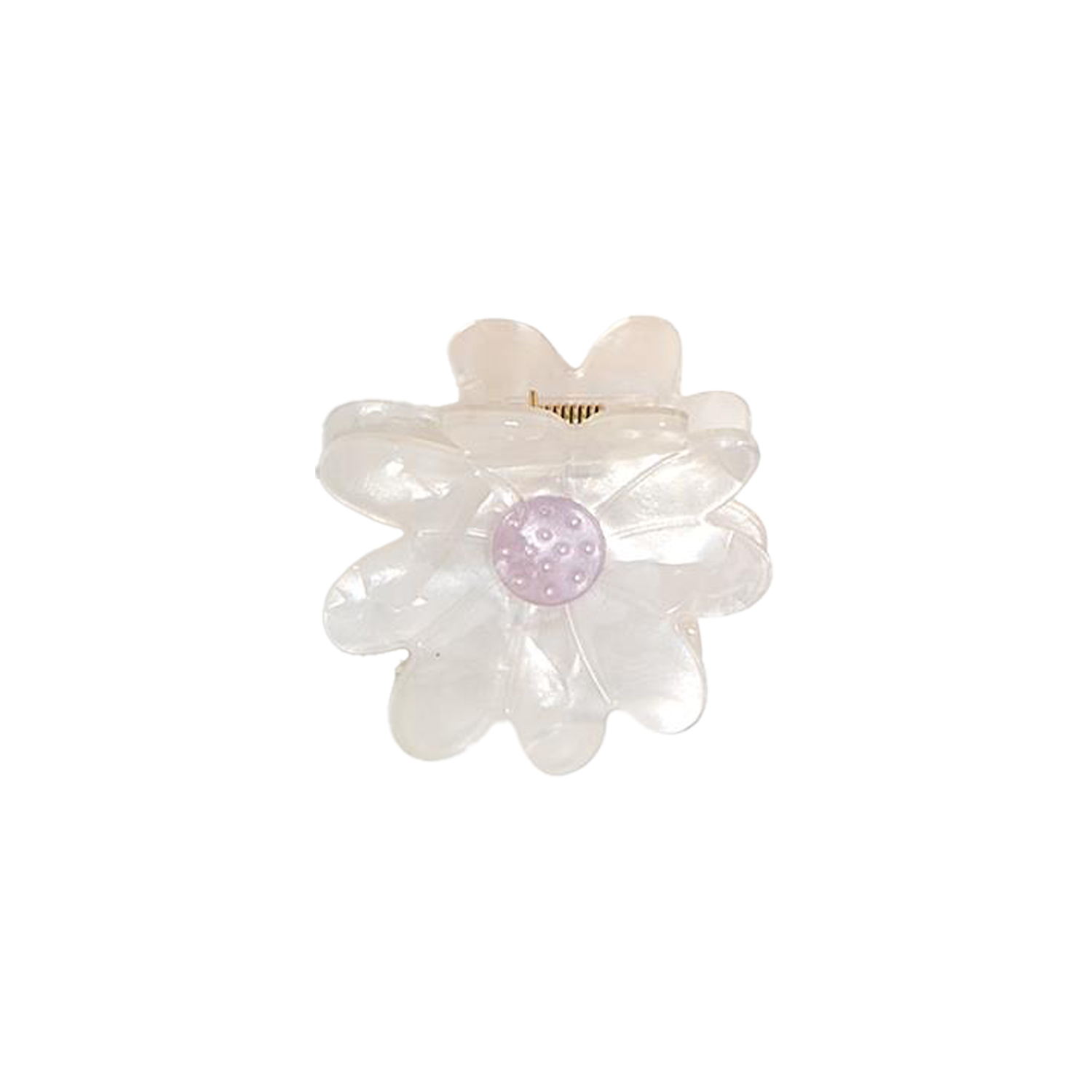 Daisy Claw Clip - White