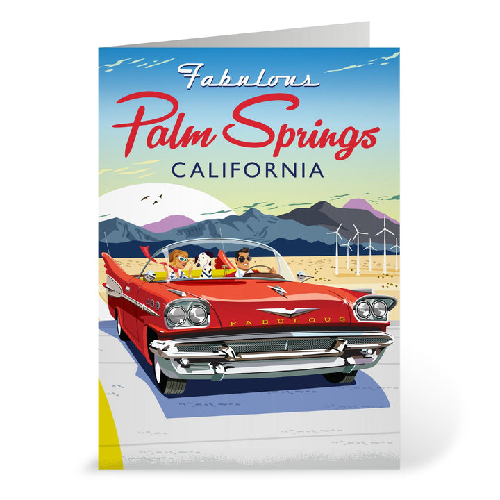 Greeting Card: Dalmatian Cadillac