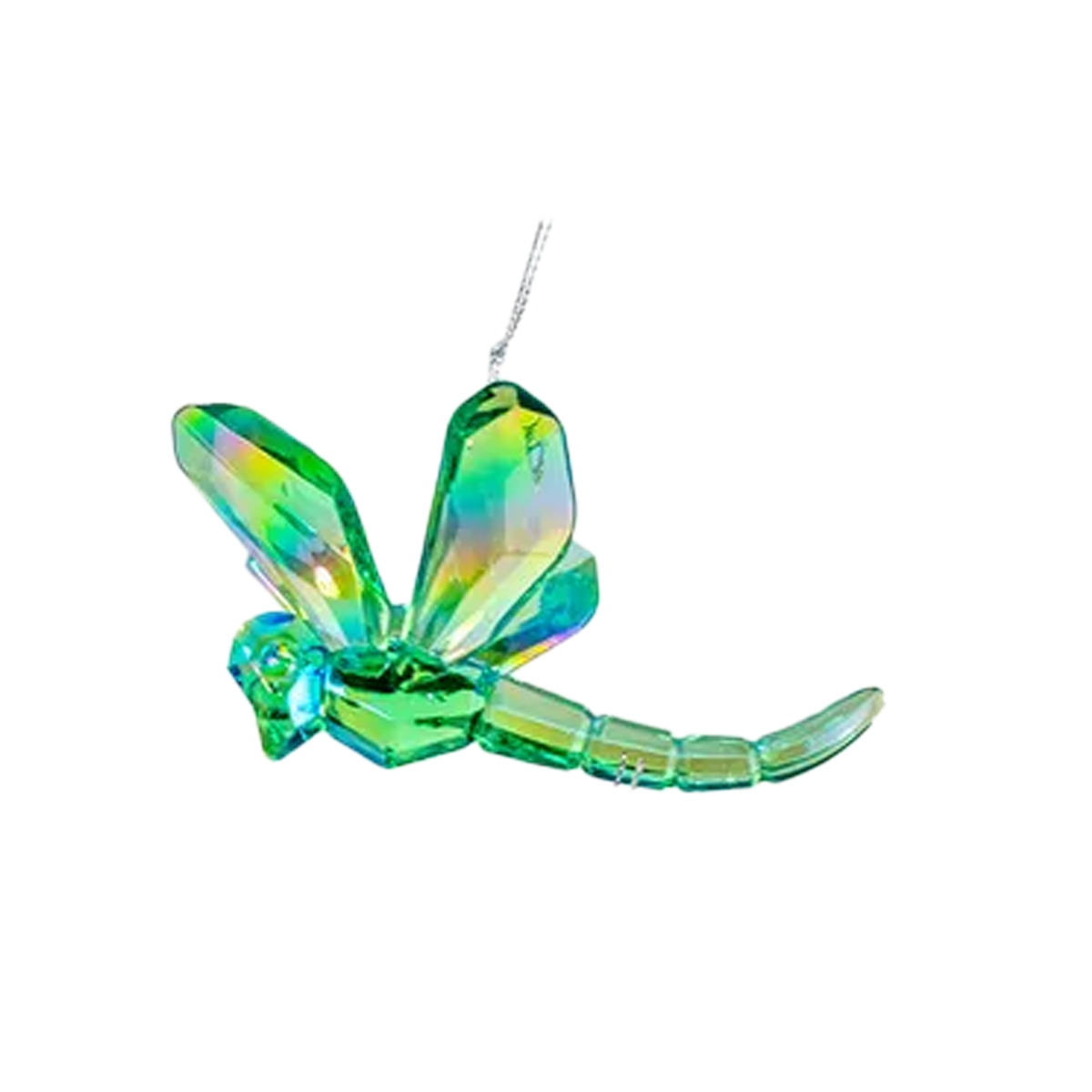 Colorful Dragonfly Ornament - Green